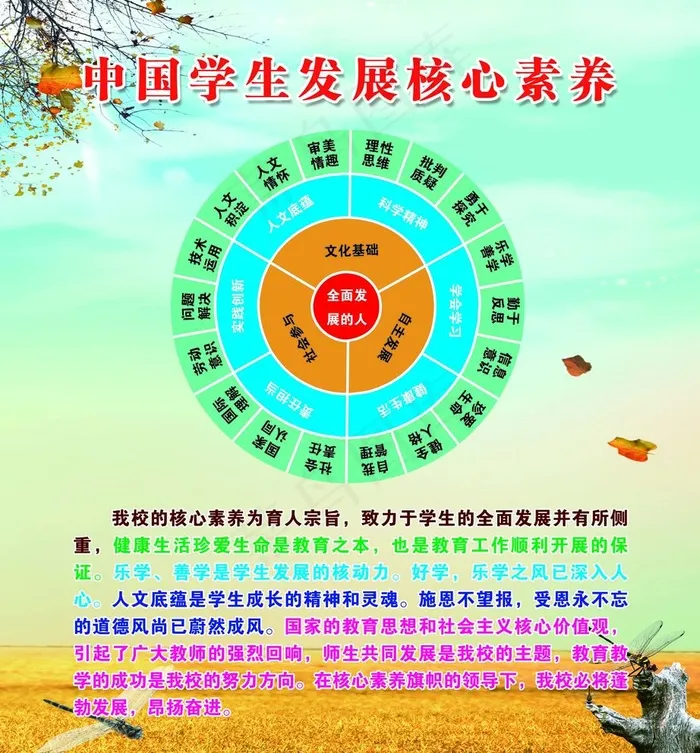 中国学生发展核心素养图片(4252X4724(DPI:120))psd模版下载
