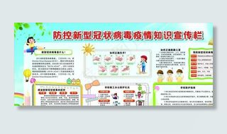小学防疫展板图片