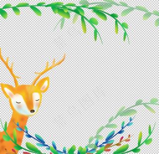 卡通长颈鹿图片