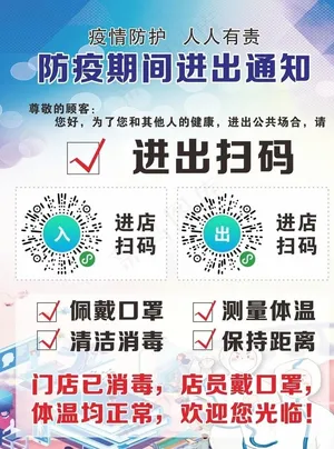 疫情期间 进出扫码 海报图片