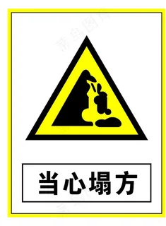 当心塌方图片