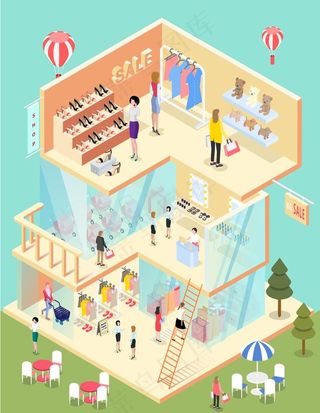 2.5D商场图图片