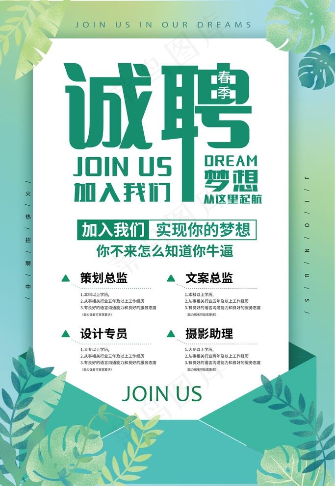 招聘图片(3543X5315(DPI:300))psd模版下载