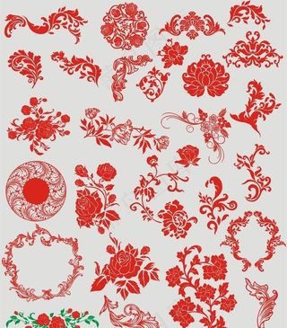 失量花纹集合 花图片