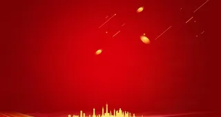 金色城市剪影图片