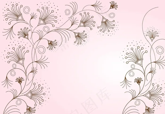 线条花纹理礼品袋印花数码印花图片ai矢量模版下载