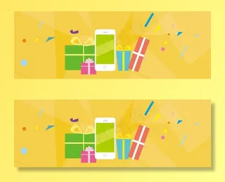 扁平化礼物礼包手机图片