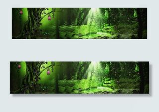 童话文艺绿色草本精华丛林背景图片