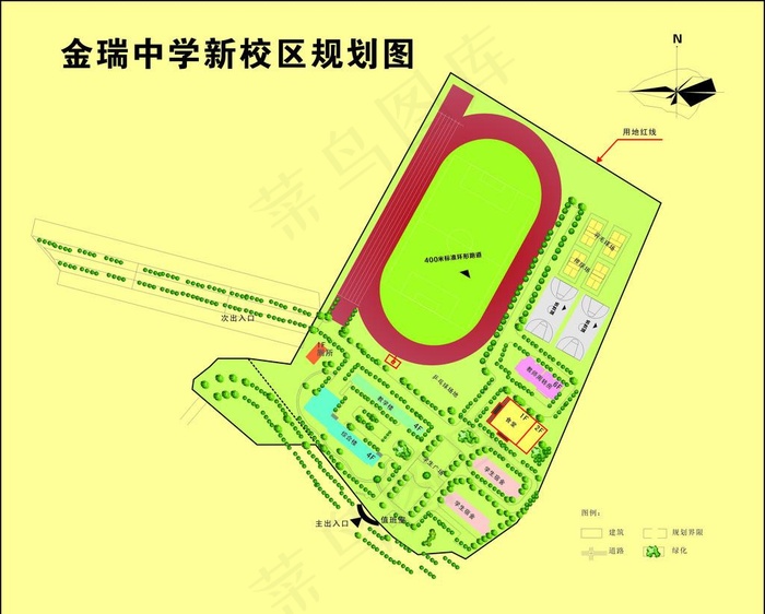 校园平面图图片cdr矢量模版下载