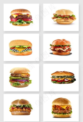 汉堡素材图片