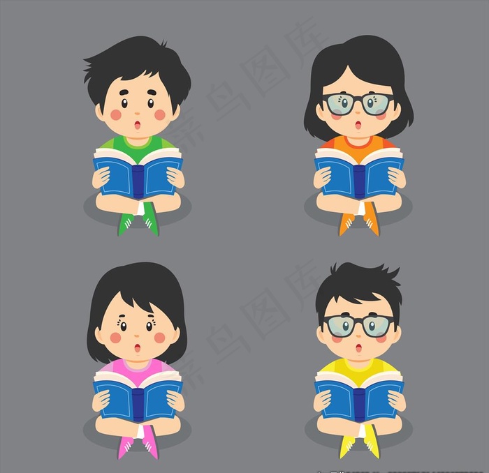 卡通学生图片
