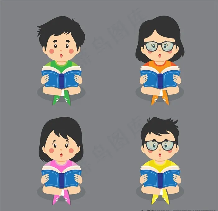 卡通学生图片