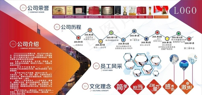 公司简介图片(210X297)cdr矢量模版下载
