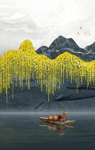 轻奢抽象装饰画图片