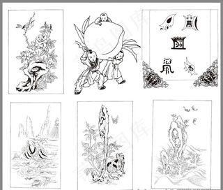 山水画 国画 书画人物图片