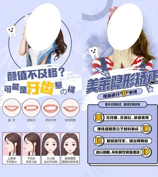 口腔隐形矫正海报图片