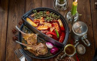 麻辣牛杂锅图片