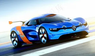 蓝色跑车图片
