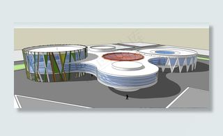 体育馆会展中心商场建筑模型图片
