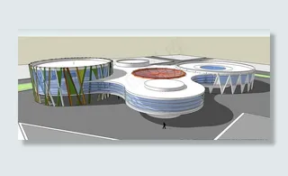 体育馆会展中心商场建筑模型图片