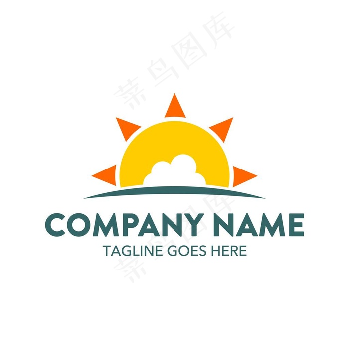 太阳标志logo图片ai矢量模版下载