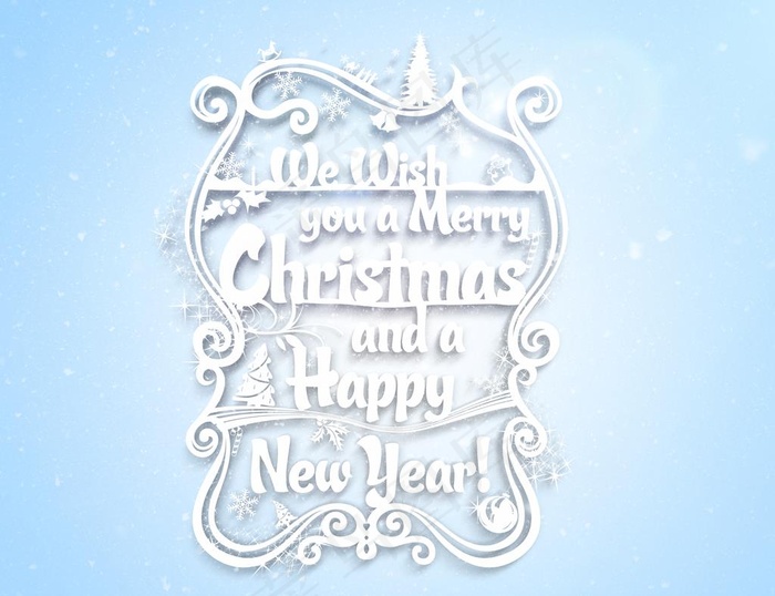 圣诞冰雪字体图片