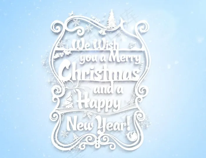 圣诞冰雪字体图片(2500X2000(DPI:300))psd模版下载