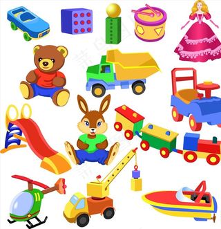矢量儿童玩具素材图片