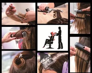 美发 造型 剪刀 花 头发 矢图片