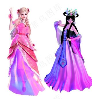 叶罗丽  女孩  卡通 矢量图片