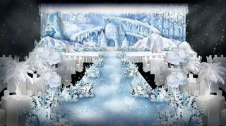 冰雪奇缘婚礼舞台效果图图片