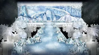 冰雪奇缘婚礼舞台效果图图片