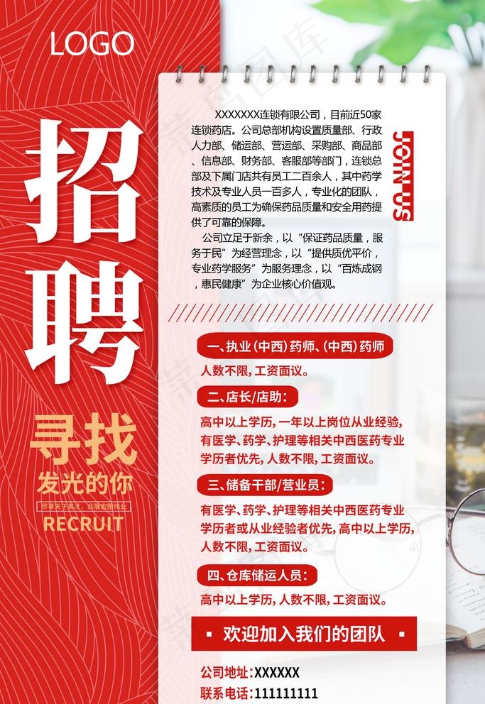 招聘海报图片(2363X3543(DPI:300))psd模版下载