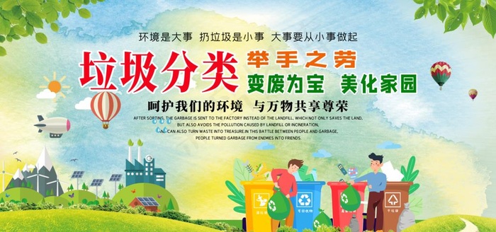 垃圾分类图片(7087X3543(DPI:150))psd模版下载