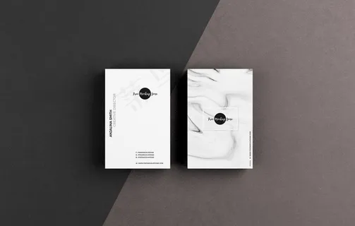 极简水墨风名片模板设计图片
