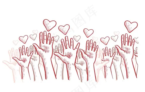 矢量爱心公益元素图片