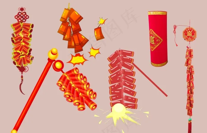 鞭炮图片psd模版下载