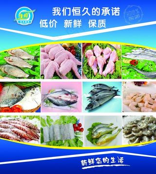 超市海报  生鲜 冷冻 海鲜图片
