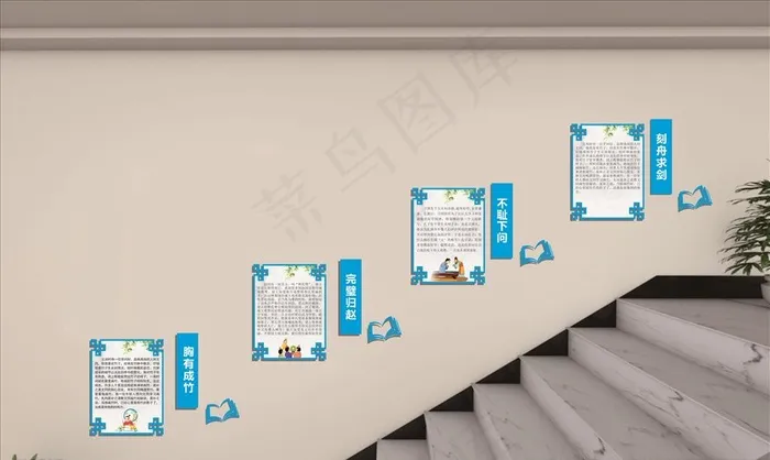 楼梯文化图片cdr矢量模版下载