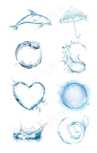 创意水花免抠PNG元素图片