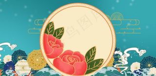 中国风国潮背景插画图片