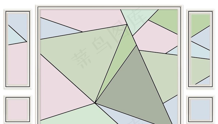 边框造型几何背景墙图片(9921X5953(DPI:72))psd模版下载