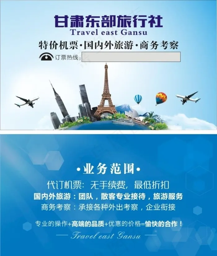旅游名片图片cdr矢量模版下载