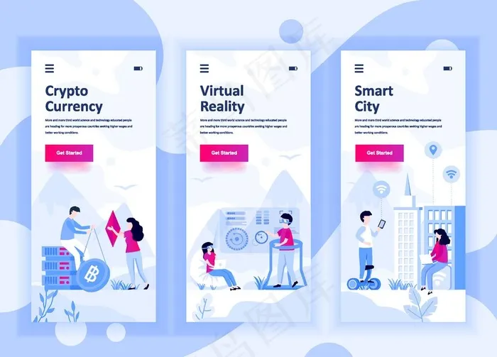 时尚 3D 立体 插画 海报图片ai矢量模版下载