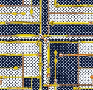 大牌 数码印花 范思哲 方巾图片