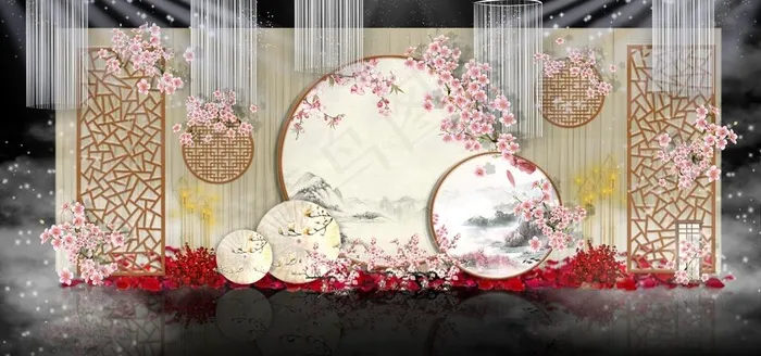 古风婚礼图片(7087X3543(DPI:300))psd模版下载