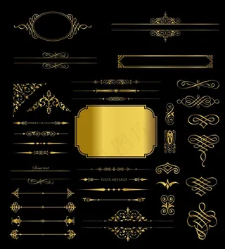 金色边框图片