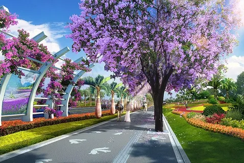 道路景观透视图片