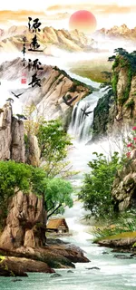 山水画国画图片