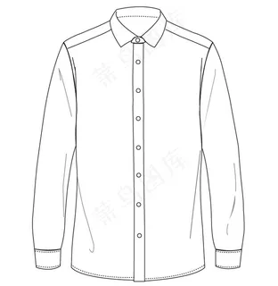 长袖小领衬衫图片